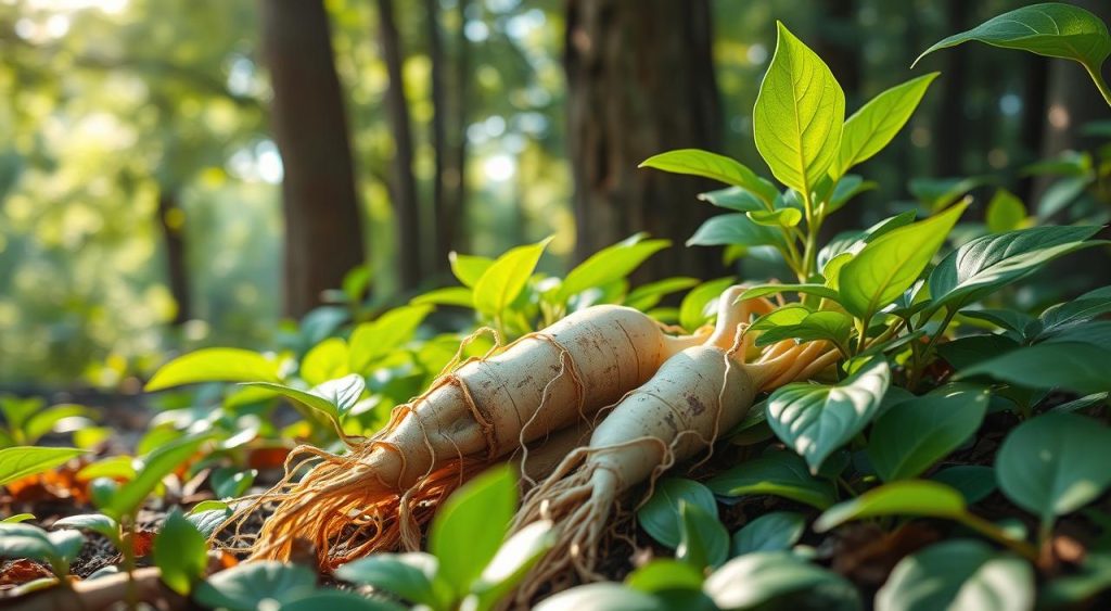 ginseng stress relief, natural calming herbs