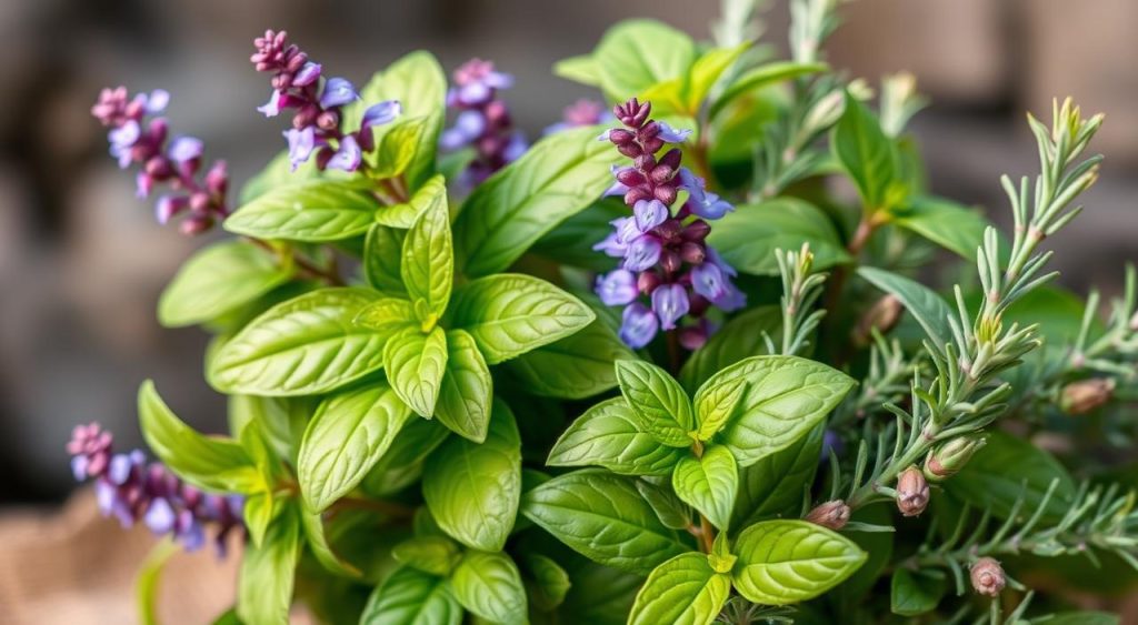 tulsi and rosemary