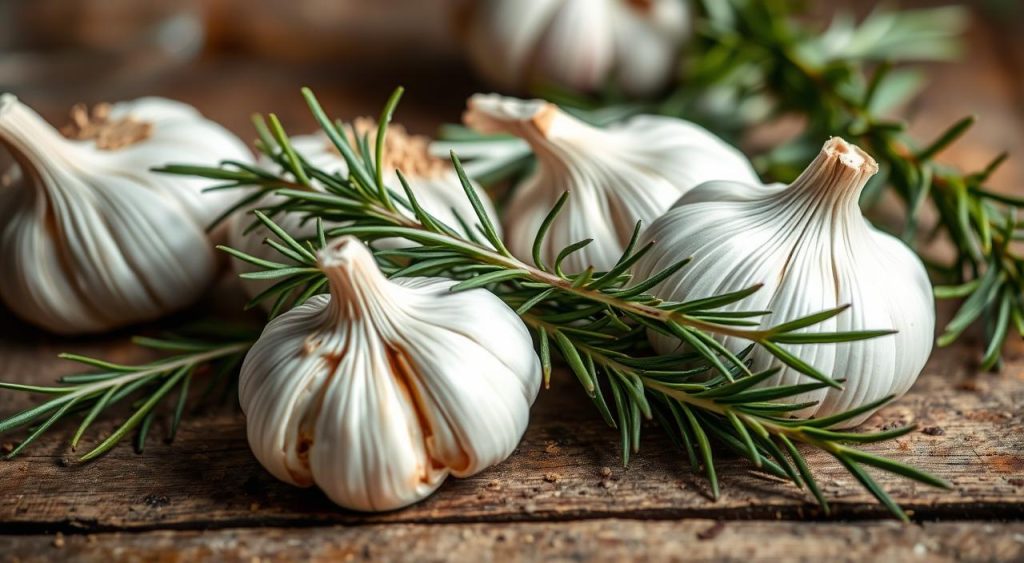 garlic and rosemary