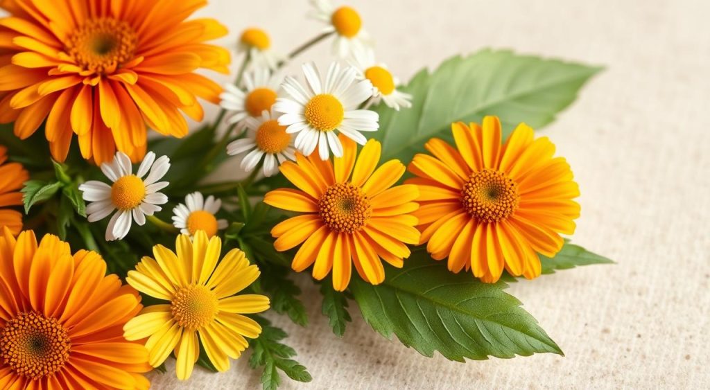 Calendula and Chamomile Herbs for Skin Care