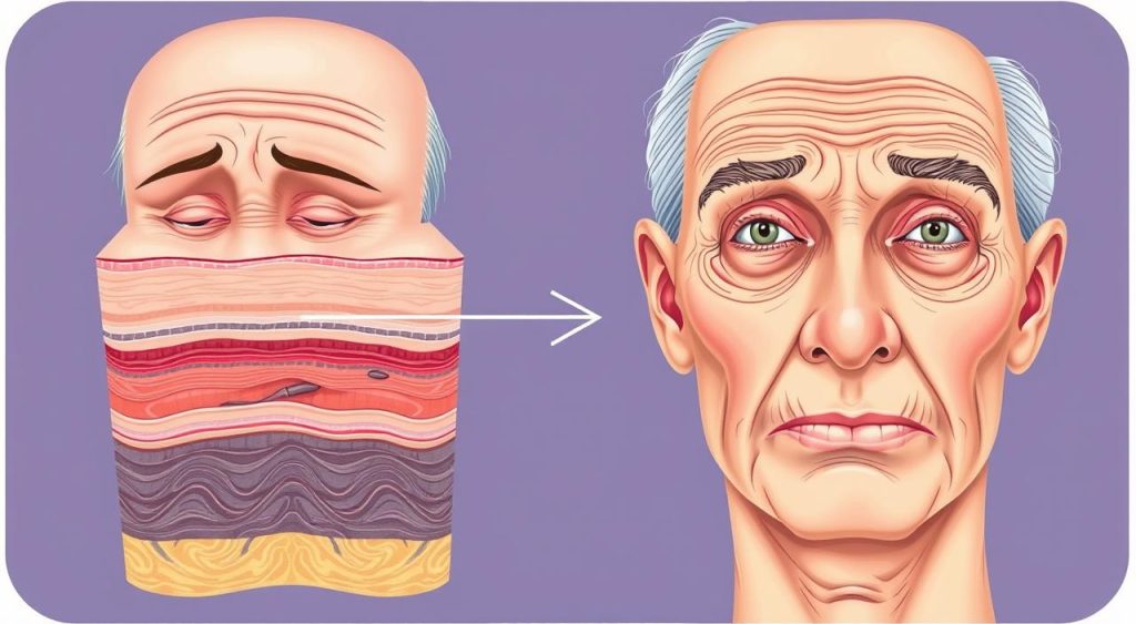 Skin Aging Process and Wrinkle Formation