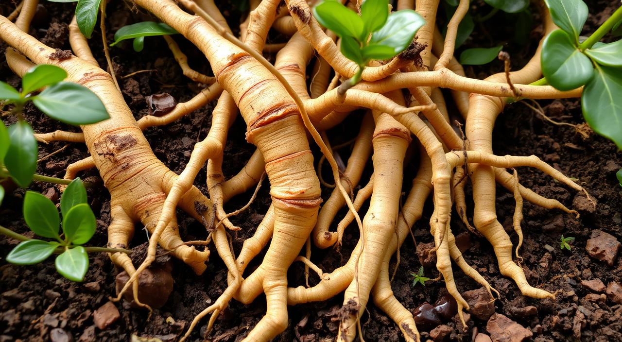 Ginseng roots