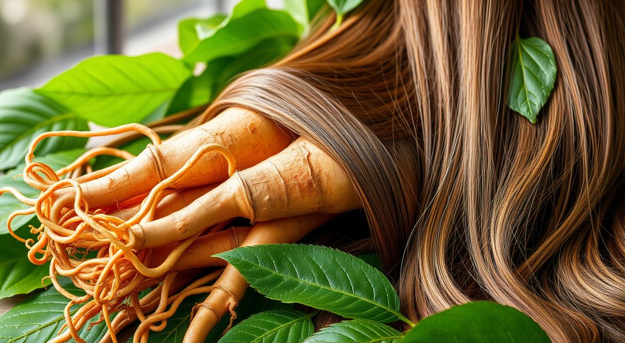 ginseng for hair, hair growth herbs